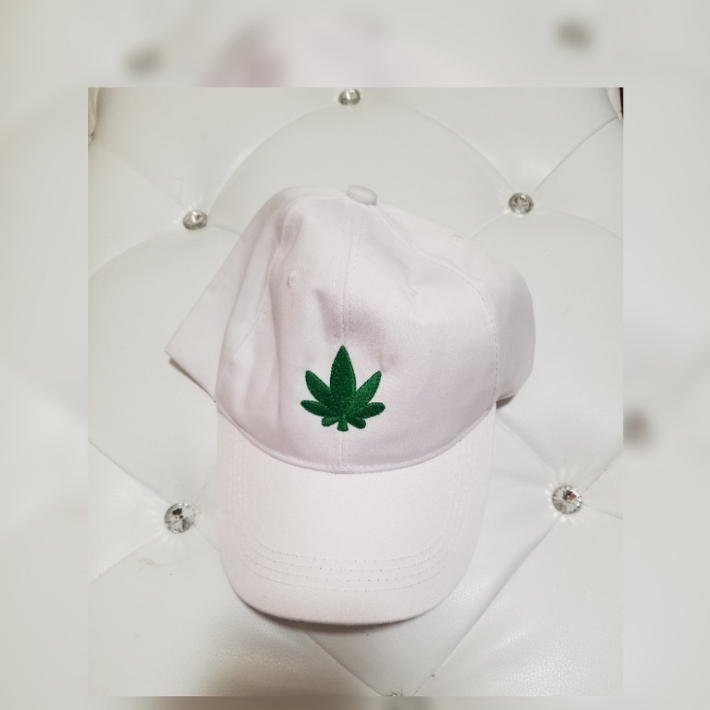 Men's White Leaf Hat